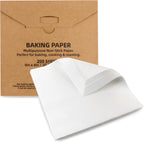 200 Pcs 8x8 Inch Parchment Paper Sheets,Food Grade Precut Baking Paper, Non-Stick & Greaseproof Square Pan Liners for Cake Pan, Air Fryer, Baking - White