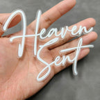 Acrylic Heaven Cake Topper, Welcome Baby Cake Decoration, Heaven Themed Baby Shower Cake Topper for Baptism Gender Reveal Party Decorations