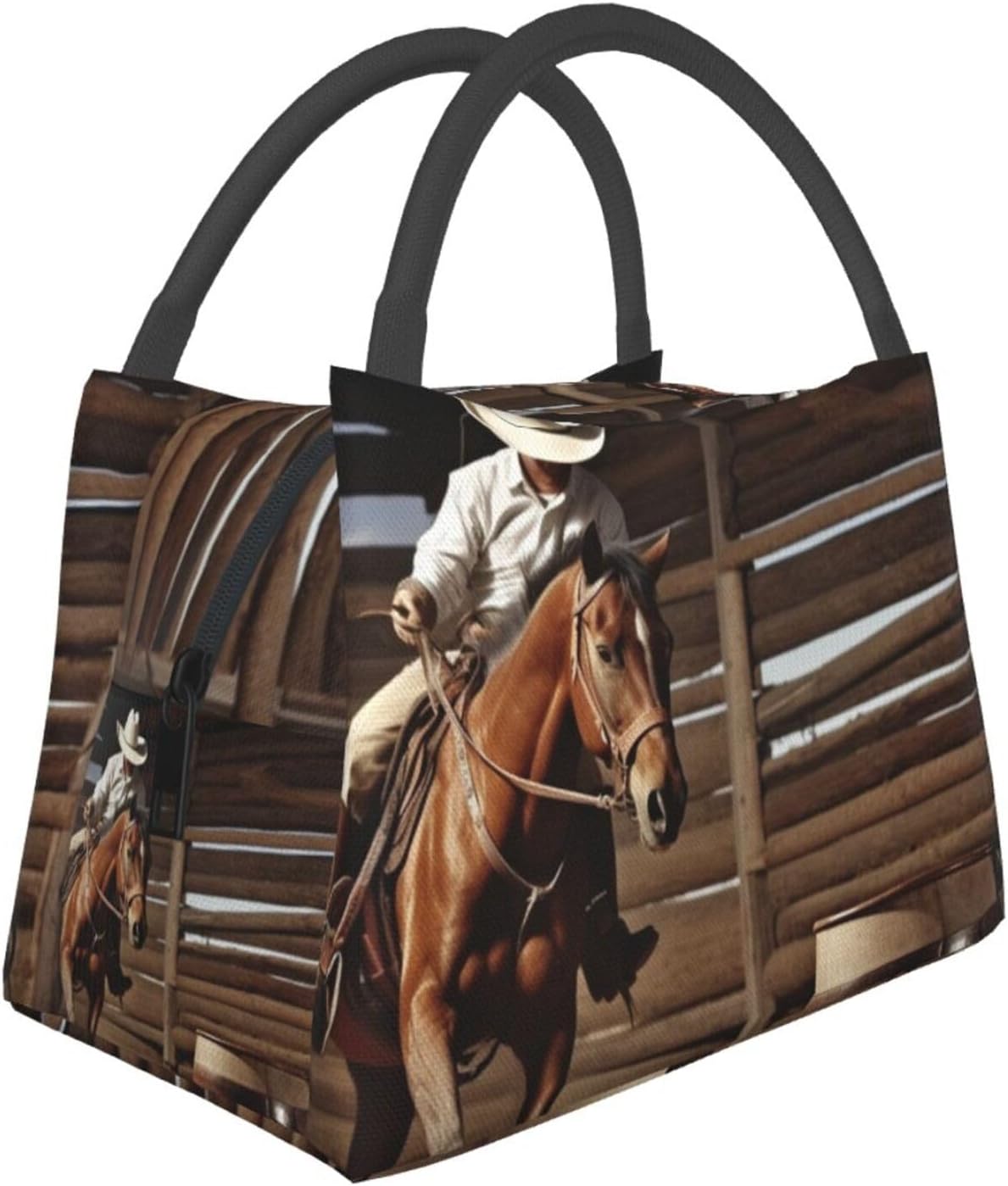 American West Rodeo Lunch Bag for Men Women Insulated Lunch Box for Adult Reusable Lunch Tote Bags Large Capacity Leakproof Cooler Food Container for Work Travel Office