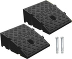 2Pack Curb Ramp Black Color, Portable Lightweight Heavy Duty Plastic Driveway Curb Ramps for Low Cars,Motorcycle Ramp,Curb Ramps (5.12" H 19.7" L Two Curb ramps Connected)