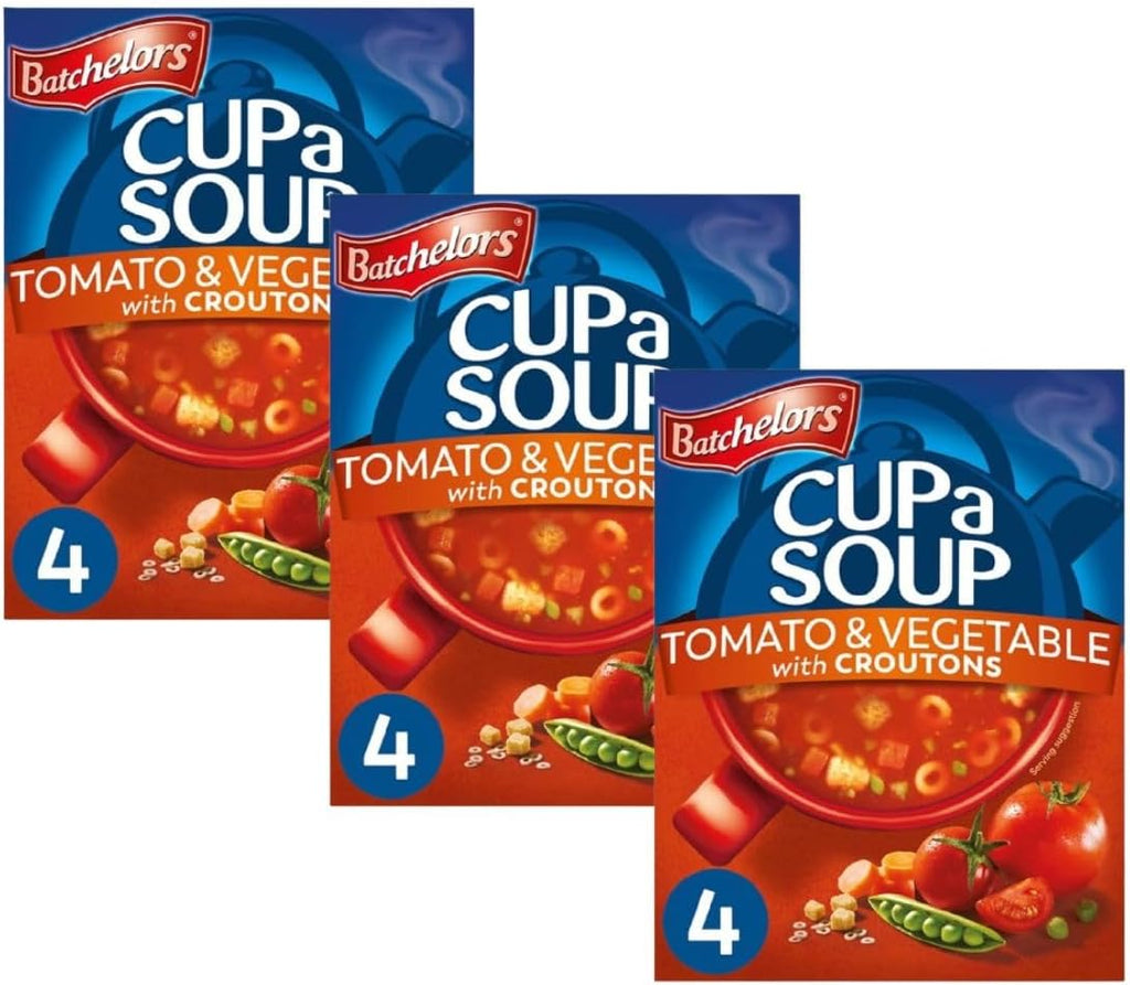 Batchelor's Tomato & Vegetable Cup a Soup with Croutons 4's 104g (3 Pack)