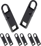 Deoward Zipper Pull Replacement Metal Zipper Handle Mend Fixer Tab Repair for Luggage, Backpacks, Suitcases, Jackets, Purses, Handbags (6 PCS)