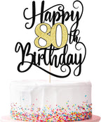 happy 80th birthday cake topper,80 birthday party cake decorations