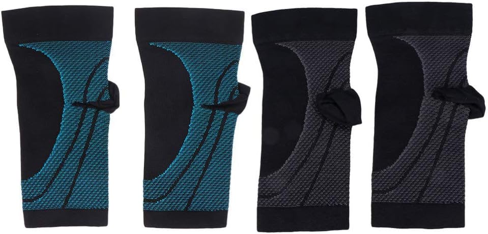 EXCEART 2pairs Elastic Compression Ankle Support Socks for Plantar Relief Comfortable Fit for Running Walking Fitness and More