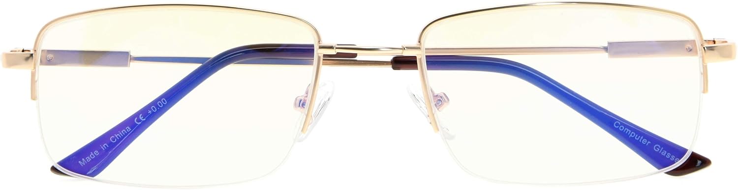 CessBlu Flexible Blue Light Filtering Glasses Titanium Computer Eyeglasses Men Reading