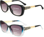 JM Bifocal Reading Sunglasses for Women Fashion Square Gradient Sun Readers Outdoor Reading Glasses UV400 Protection