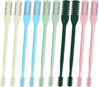 10 PCS 2-in-1 Nasal Hair Cutter,Double Sided Nose Hair Knife,Upgrade Double Sided Nose Hair Knife,Nasal Hair Cutter for Men Women, Soft Cleaning Brush (5 Colors)