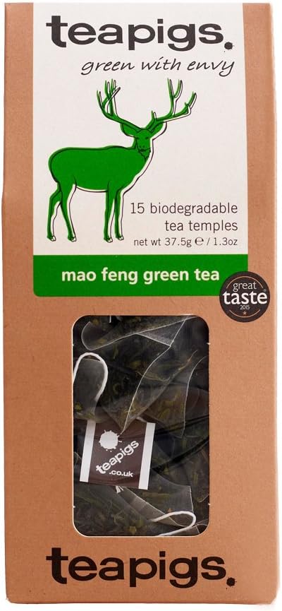 Teapigs Mao Feng Green Tea Tea Made With Whole Leaves (1 Pack of 15 Tea Bags) (506)