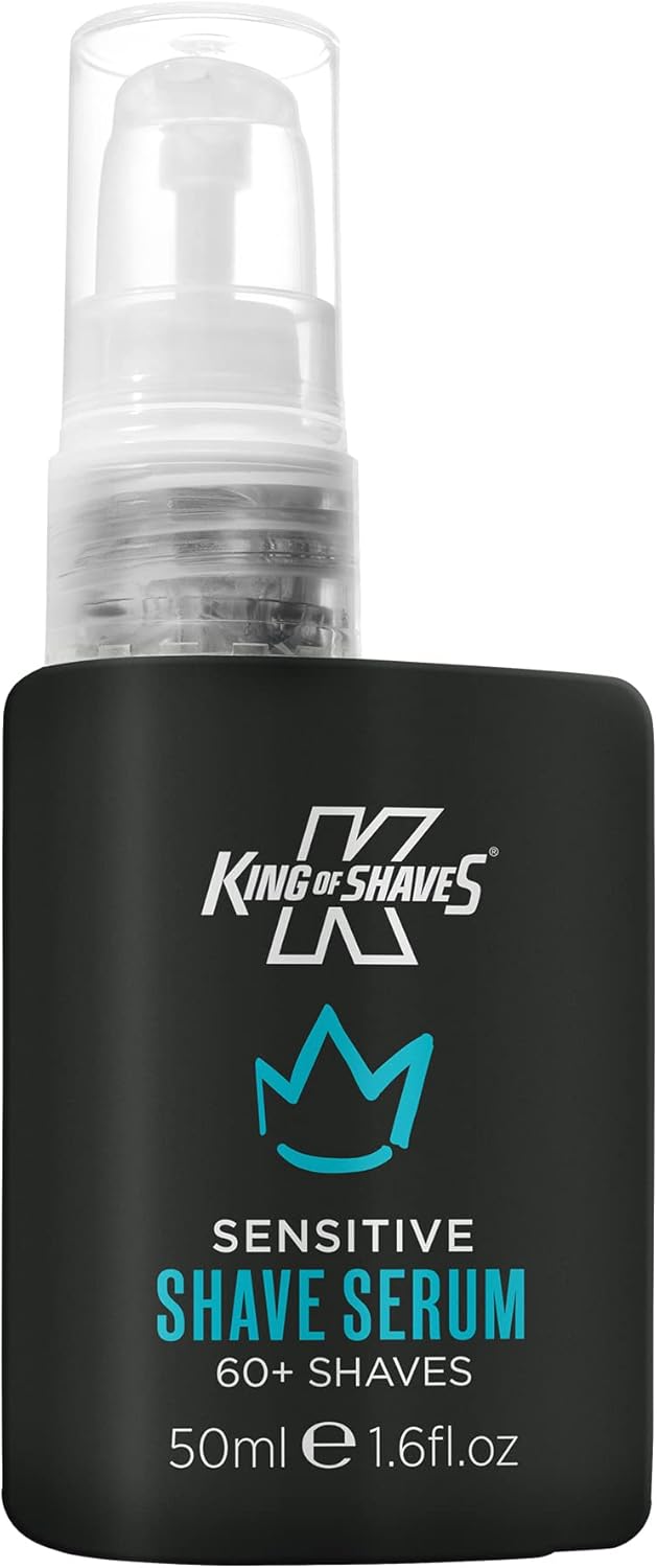 King of Shaves Advanced Sensitive Shaving Face Serum, Face Serum For Men, Hydrating & Nourishing Serum 1.69 fl oz