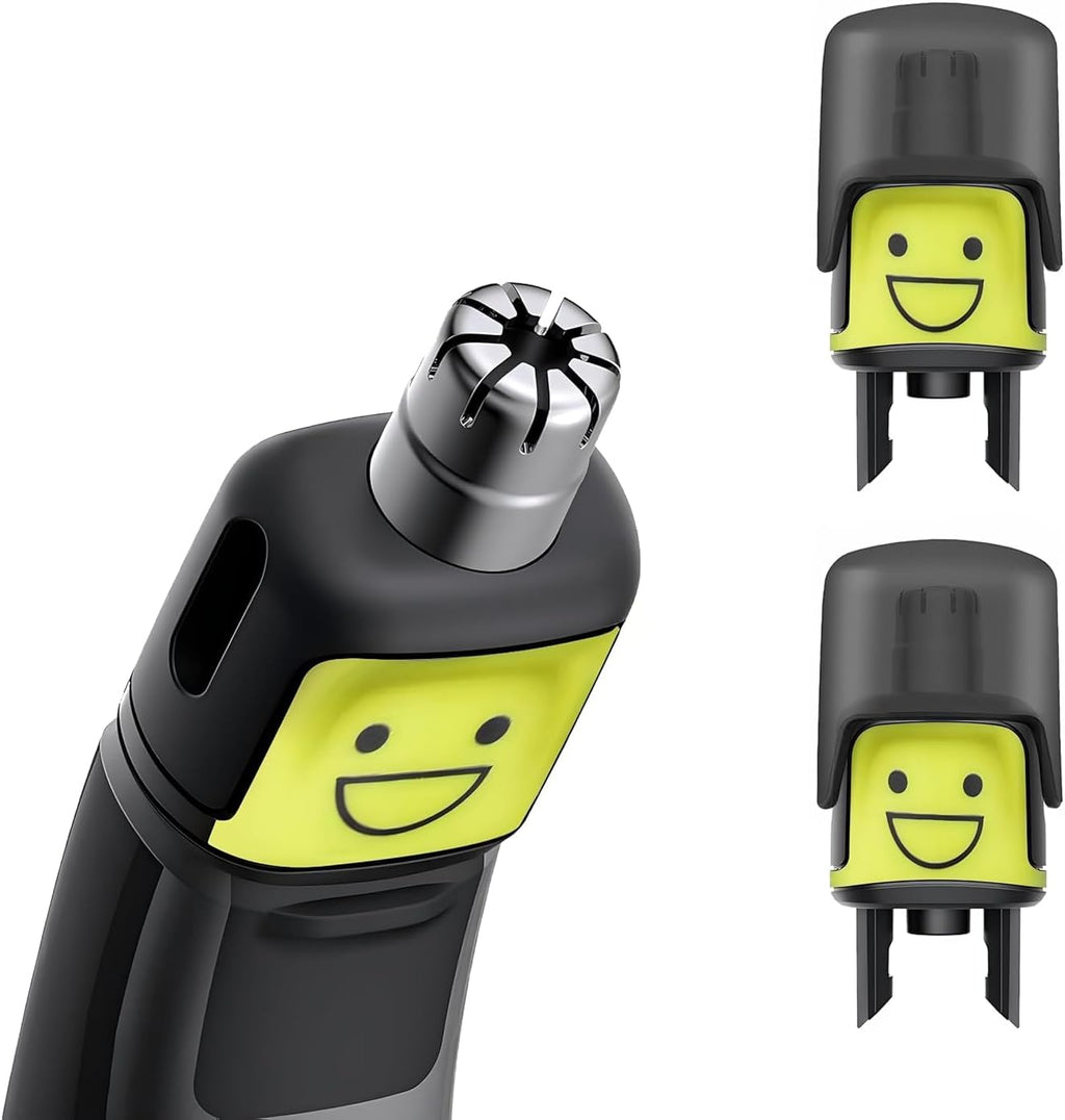 2 Pack Nose Hair Trimmer Replacement Head Compatible with One Bladehandles QP Series, Beard Trimmer for Men Replacement Heads with Case, 360° Rotary Cutter, Waterproof.