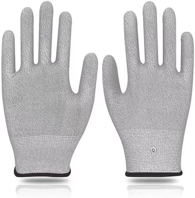 Conductive Gloves Faraday Cage Anti-Radiation RF Shielding Protection for Hands and Wrists Use with Touch Screens, Keyboards 1 pair