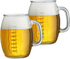 Chefcaptain 1.2 Liter 40 OZ Football beer mugs Zero lead Mugs with Handle Large Heavy-Duty Pack Of 2 (Football Mug)