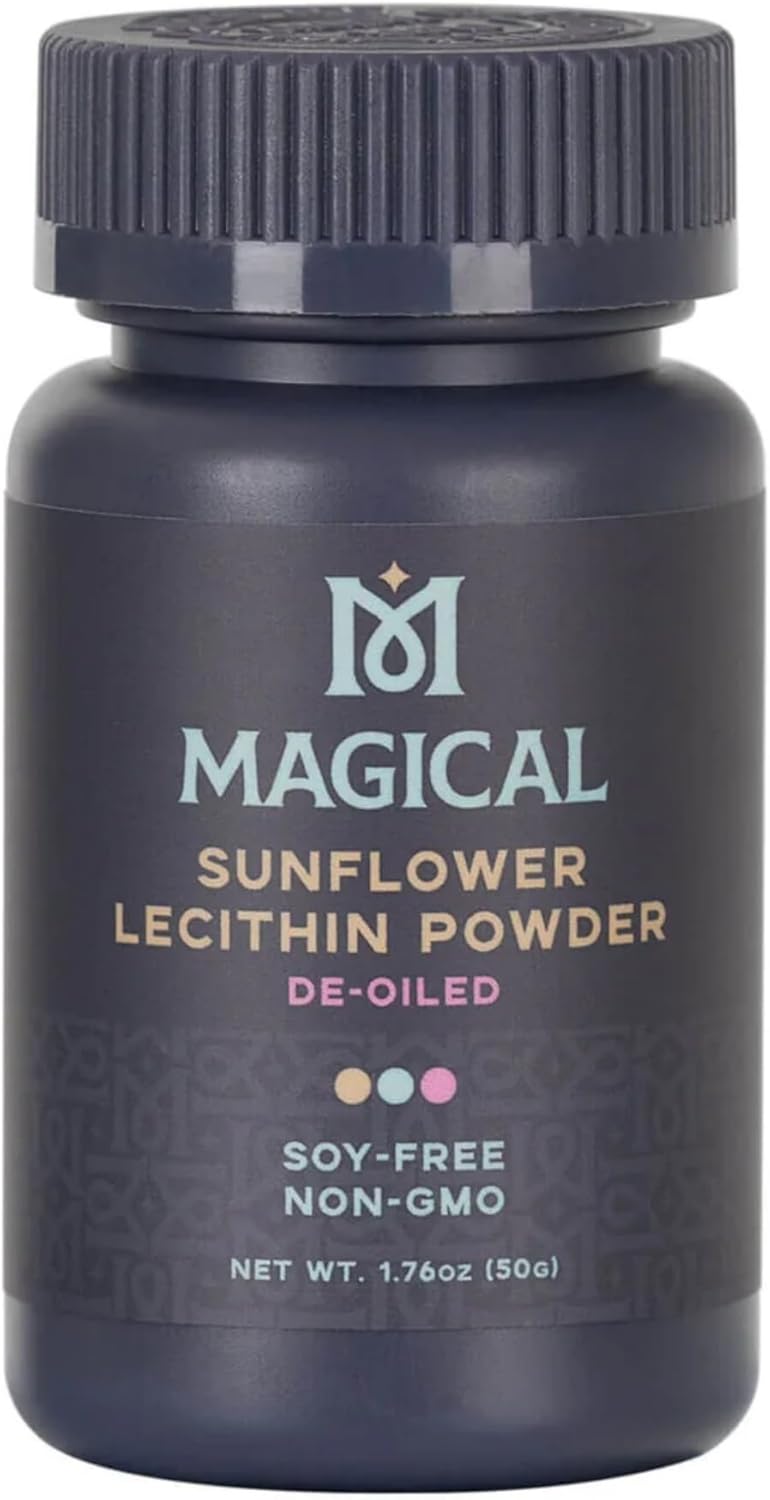 MAGICAL BUTTER Sunflower Lecithin Powder 2-Pack – Soy-Free, Non-GMO, Vegan & Kosher Emulsifier for Baking, Butter & Oil Stabilizer | 1.76 oz Each