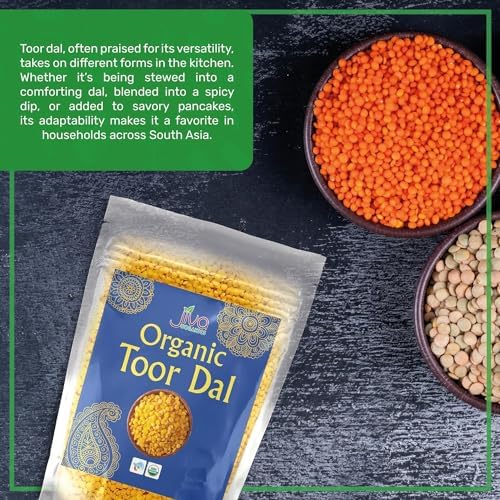Jiva Organic Toor Dal Kori, Unoily, Madhi 4 Pound Bag - Indian Split Pigeon Peas - Non-GMO, Vegan