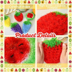 Vesici 10 Pieces Fruit Dish Scrubber Non Scratch Cleaning Sponge Double Layered Dish Sponge No Odor Kitchen Net Cloths for Washing Cookware, Tubs, Sinks