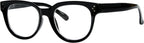 Eyekepper Oversize Reading Glasses Women Stylish Readers - Black +1.50