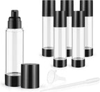 6 Pack 100ml/3.4oz Airless Pump Bottles Refillable Vacuum Pump Dispenser Plastic Cosmetic Container for Makeup Foundation Moisturizer Shampoo Toiletry