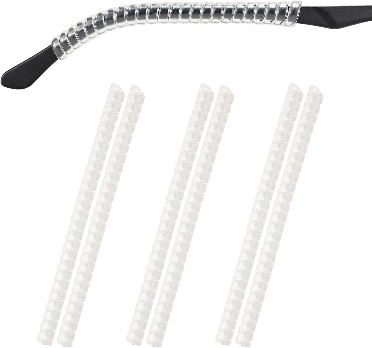 Eyeglasses Ear Cushion, Anti-Slip Comfort Eyeglasses Temple Tips Sleeve Retainer, Non Slip Eyeglass Ear Cushions