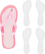 Framendino, 2 Pairs Flip Flop Insoles Gel Arch Cushion Adhesive Silicone Inserts Support Pads for Man Woman (S, Clear)