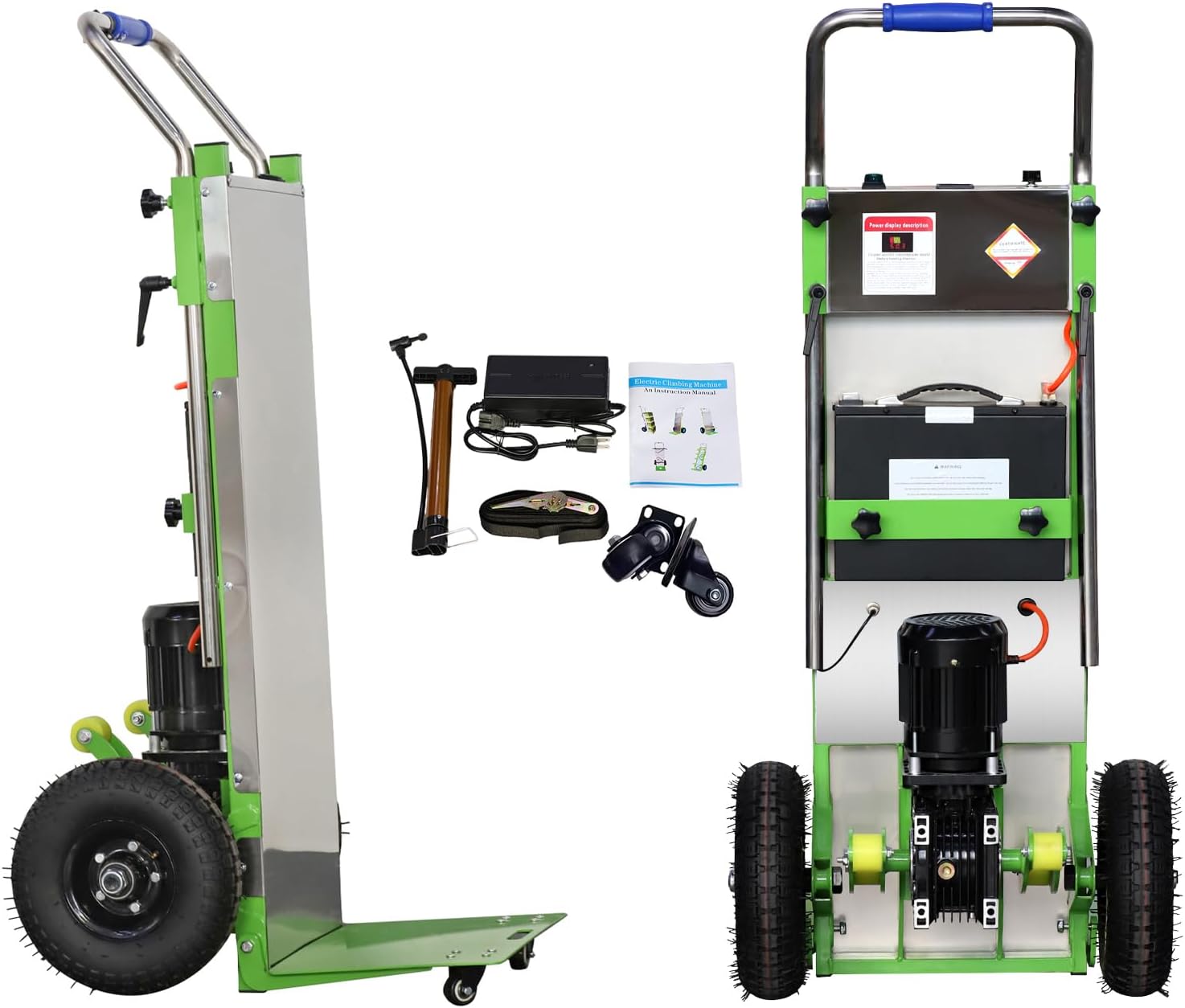 880lb Electric Stair Climbing Hand Trucks Also Suitable for Curved Stairs, Heavy Duty Stair Climbing Dolly Up and Down Stairs Effortless