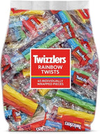Rainbow Licorice Twists – Assorted Fruit Flavors – Individually Wrapped Soft Chewy Candy – 1 lb Bulk Bag (≈ 44 Pieces) – Fun for Piñatas, Party Bags & Events