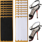 CRASPIRE 18 Sheets Shoe Strap Cushion Insert Heel Grips 2 Colors Shoe Strap Grip Self-Adhesive Foam Heel Strip Sticker Shoe Heel Protector Pads Heel Liners for Women Sandals Foot Pain Relief
