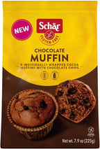 Schär Gluten-Free Double Chocolate Muffin, 7.9oz (Pack of 4) – Rich Cocoa Flavor, Moist Texture, Non-GMO, Individually Wrapped, Perfect for Breakfast or Snack