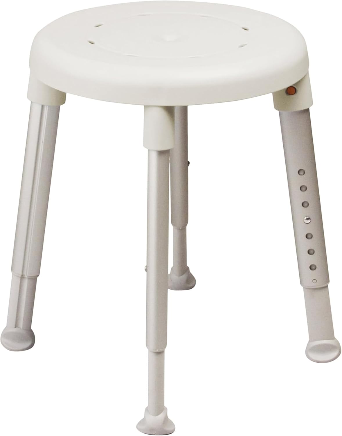 Etac Easy Round Shower Stool – Height Adjustable Shower Chair, Non-Slip Bath Chair with Drainage Holes, Stable & Tool-Free Assembly, Lightweight & Portable for Safety and Comfort