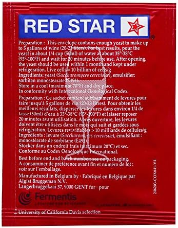 Homebrewers Outpost - 40839-MB Dry Wine Yeast - Montrachet (5 g) (Pack of 10)