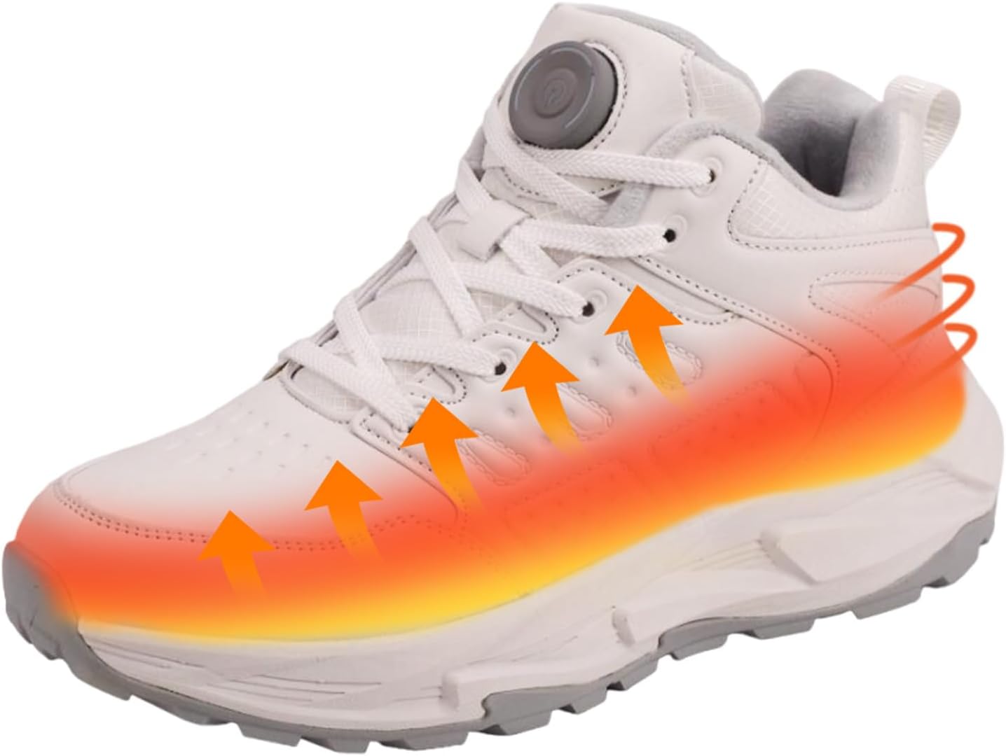 Heated Shoes for Women Men, Feet Warmers for Women, Electric Heating Shoes with 4000mAh Battery, 3 Heating Levels, Rechargeable Winter Heated Sneakers for Outdoor Work Sports Hiking