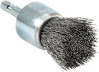 Forney 72737 1-Inch x .012 x 1/4-Inch Rounded Shank, Coarse Wire Crimp End Brush