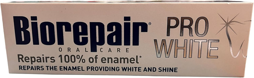 Biorepair: "Pro White" Whitening Toothpaste with microRepair - 2.5 Fluid Ounce (75ml) Tube [ Italian Import ]