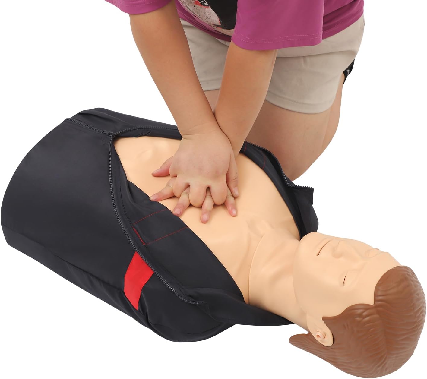 Professional CPR Training Adult Manikin, Patient Education Simulator Model Portable Full-Body Practice Manikin for First Aid Training