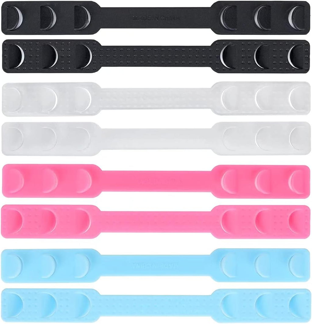 Ear Savers for Masks - Mask Holders to Protect Ears, Mask Straps for Back of Head, Face Mask Extender Strap, Mask Hooks Behind Head (8pcs, Multicolor)