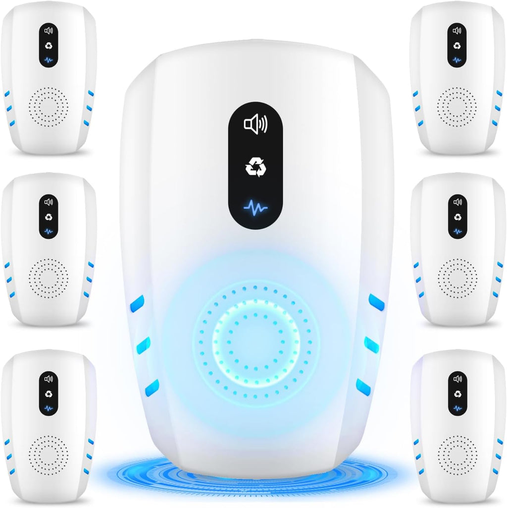 2026 Cvtayn Upgraded Ultrasonic Pest Repellent Indoor Repeller, Mouse Traps, Repellent Roach, Mouse, Bugs, Mosquito, Mice, Spider, Ant, Rodent Repellent Ultrasonic Plug in, 3 Mode Switching, 6 Packs