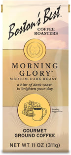 Boston’s Best Coffee - Morning Glory Blend, Delicious Medium Dark Roast Delicious Gourmet Premium Ground Coffee, 11 oz. / 311 g Bag
