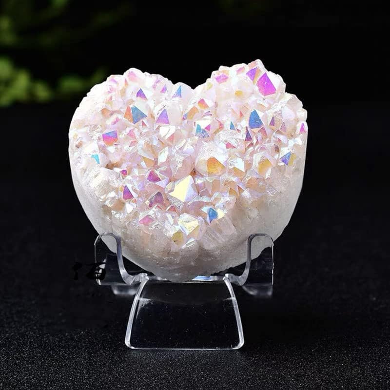 Acxico 1 pcs Wholesale Lot 7 to 10 PCs Natural Angel Aura Quartz Cluster Heart Crystal
