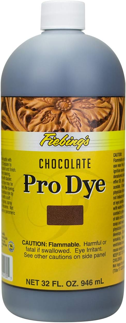 Fiebing's - Pro Dye 32 Oz Chocolate - Professional Oil Dye for Dyeing Leather…