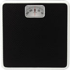 Taylor Analog Bath Scale, Classic Dial Body Weight Monitor, Mechanical Non-Digital Weighing Device with 300 lb Capacity, Battery-Powered Design, Sleek Black Finish for Daily Home Use, Black