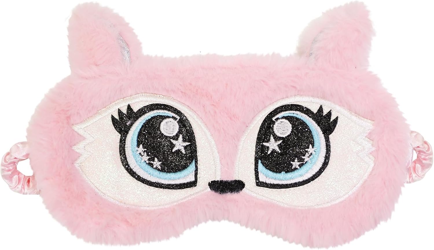 PERFECTSIGHT Sleep Eye Masks, Cute Plush Sleep Eye Cover Lightweight Adjustable Eyeshade Faux Fur Mask Cover for Women Men Sleep Travel Nap, Fox