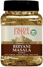 Pride Of India – Indian Biryani Masala Seasoning Spice - 7 oz. Medium Dual Sifter Jar - Easy to Use - Ideal for Layered Vegetable and Meat Pilaf – Suitable for Vegetarians & Vegans