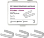 Dental Tofflemire Matrix Bands, M9 Dental Metal Restoration Matrix Bands for Premolar and Molar. (6.3mm, 0.038mm)