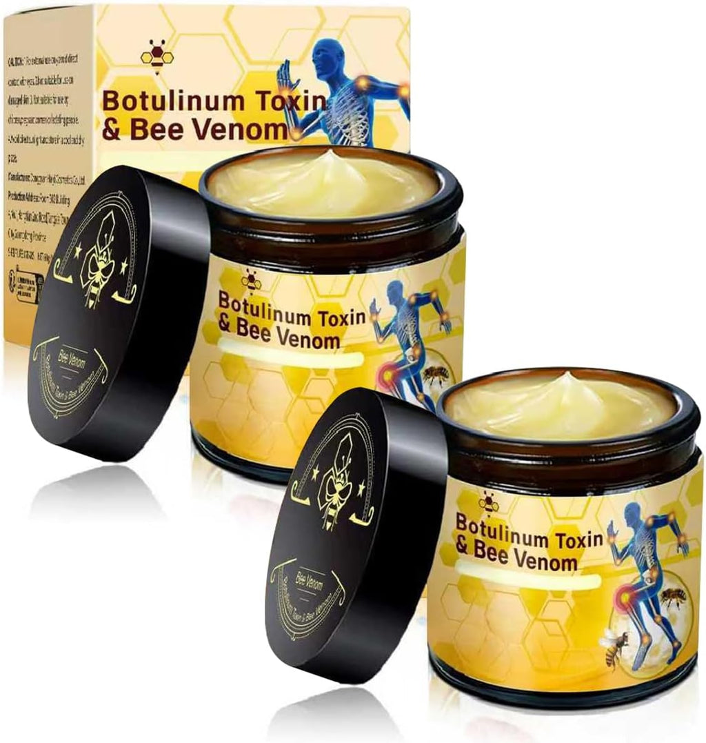 2 PCS Botulinum Toxin & Bee Venom Bone Healing Cream, Release Joint Activities Muscle Soothing Massage Gel.