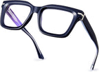 Blue Light Blocking Glasses for Women Men, Square Thick Frame Anti Eyestrain & UV Glare JF6218
