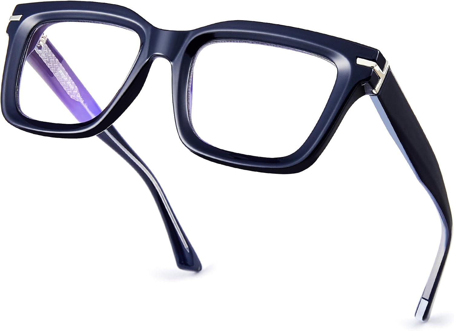 Blue Light Blocking Glasses for Women Men, Square Thick Frame Anti Eyestrain & UV Glare JF6218
