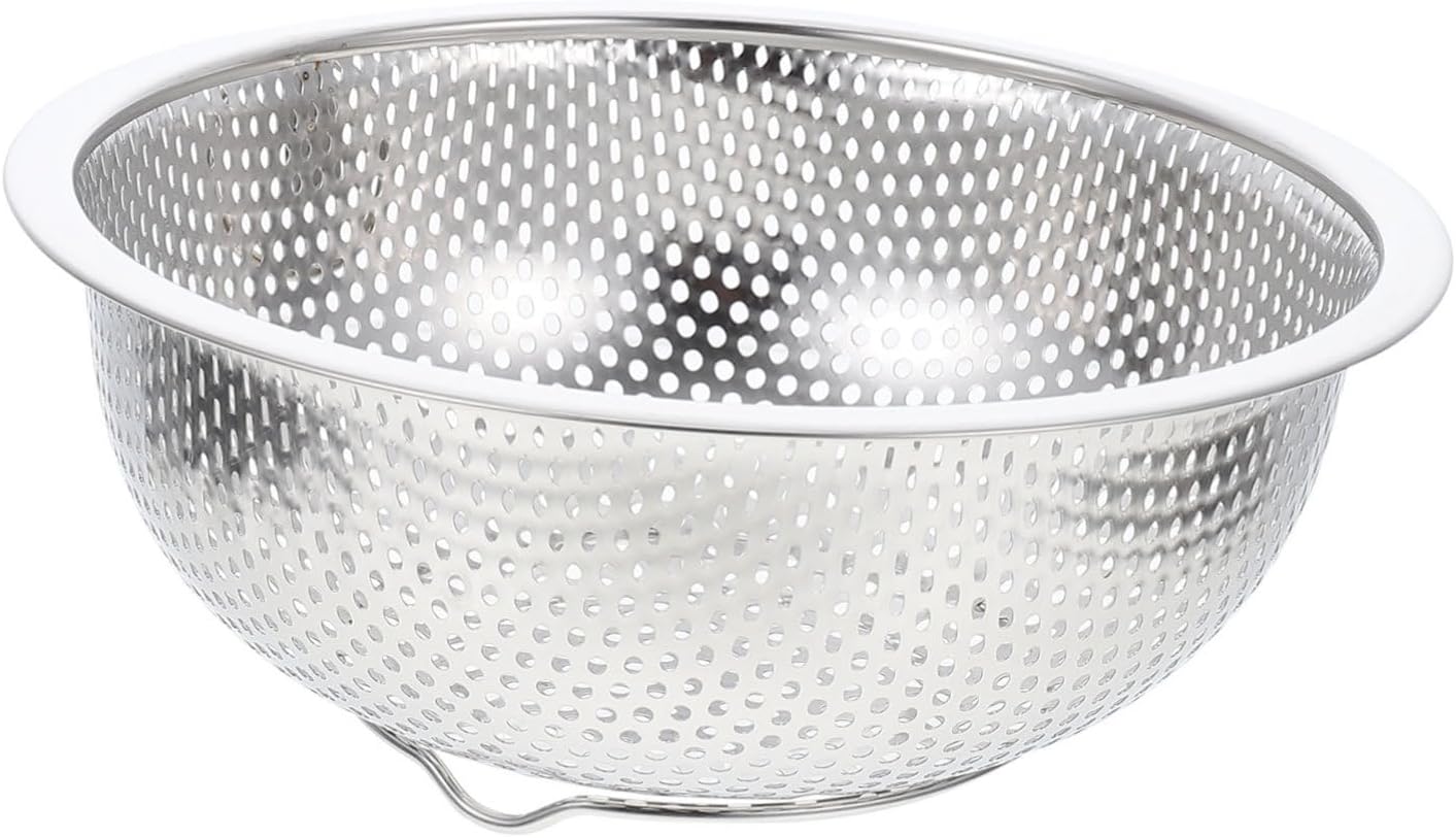 Ciieeo Practical Stainless Steel Basket Draining Basket for Fruits Vegetables Rice Washing