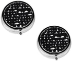 (Black & White Trees) Round Pill Box,3 Compartment Pill Box Mini Decorative Pocket Purse Portable Travel Medicine Tablet Vitamin Holder Organizer Pill Case