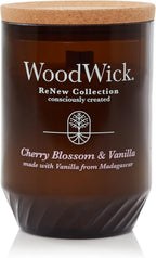 WoodWick Cherry Blossom & Vanilla Gifts for Women and Men, 13 oz. WoodWick Renew Large Candle with Crackling Wick