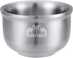 Grandslam Shaving Soap Bowl, 304 Heavy Duty Stainless Steel Shaving Lather Bowl for Men, Double Layer Heat Preservation, Create Rich Shaving Cream and Keep Your Lather Warm