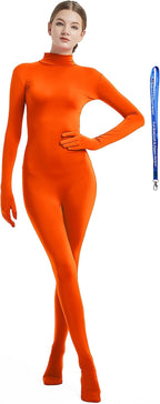 Full Bodysuit Include Zipper Helper Womens Costume Without Hood Spandex Zentai Unitard Body Suit